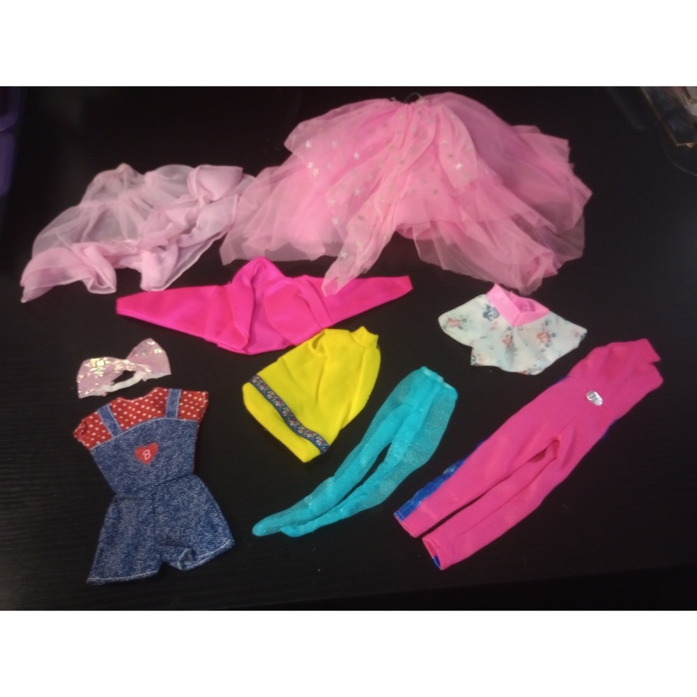 Vintage Barbie Clothing Lot Genuine Barbie Tagged Romper Tulle Skirts...